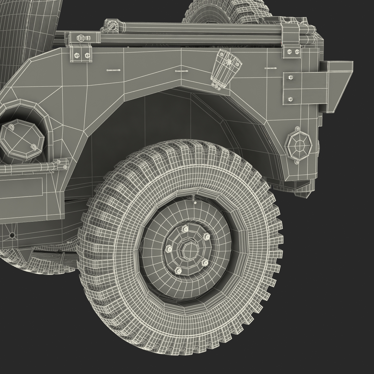 Jeep Willys M38 Rigged 3D