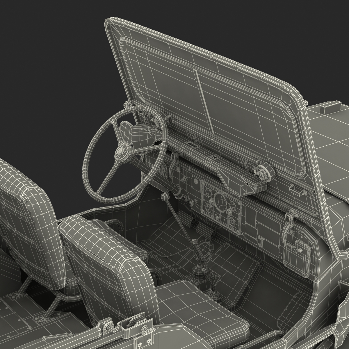 Jeep Willys M38 Rigged 3D