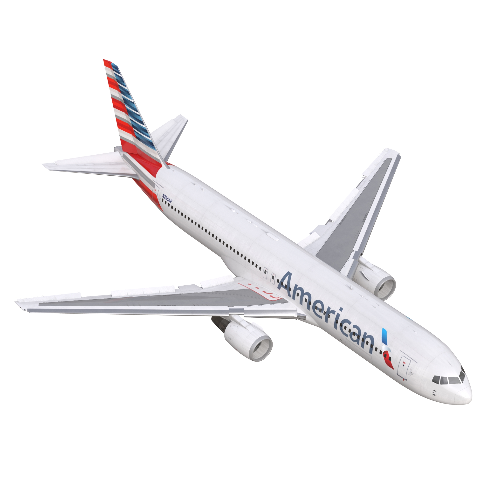 Boeing 767 300 American Airlines Rigged 3D model