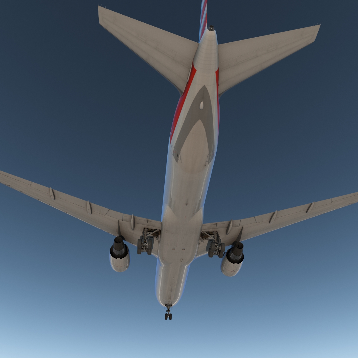 Boeing 767 300 American Airlines Rigged 3D model