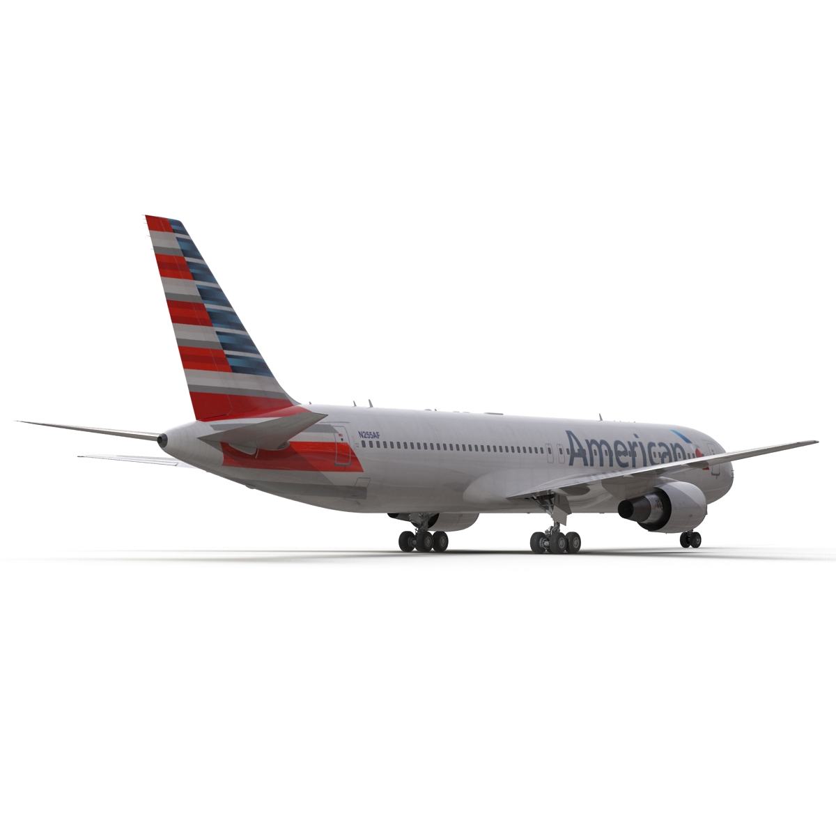 Boeing 767 300 American Airlines Rigged 3D model