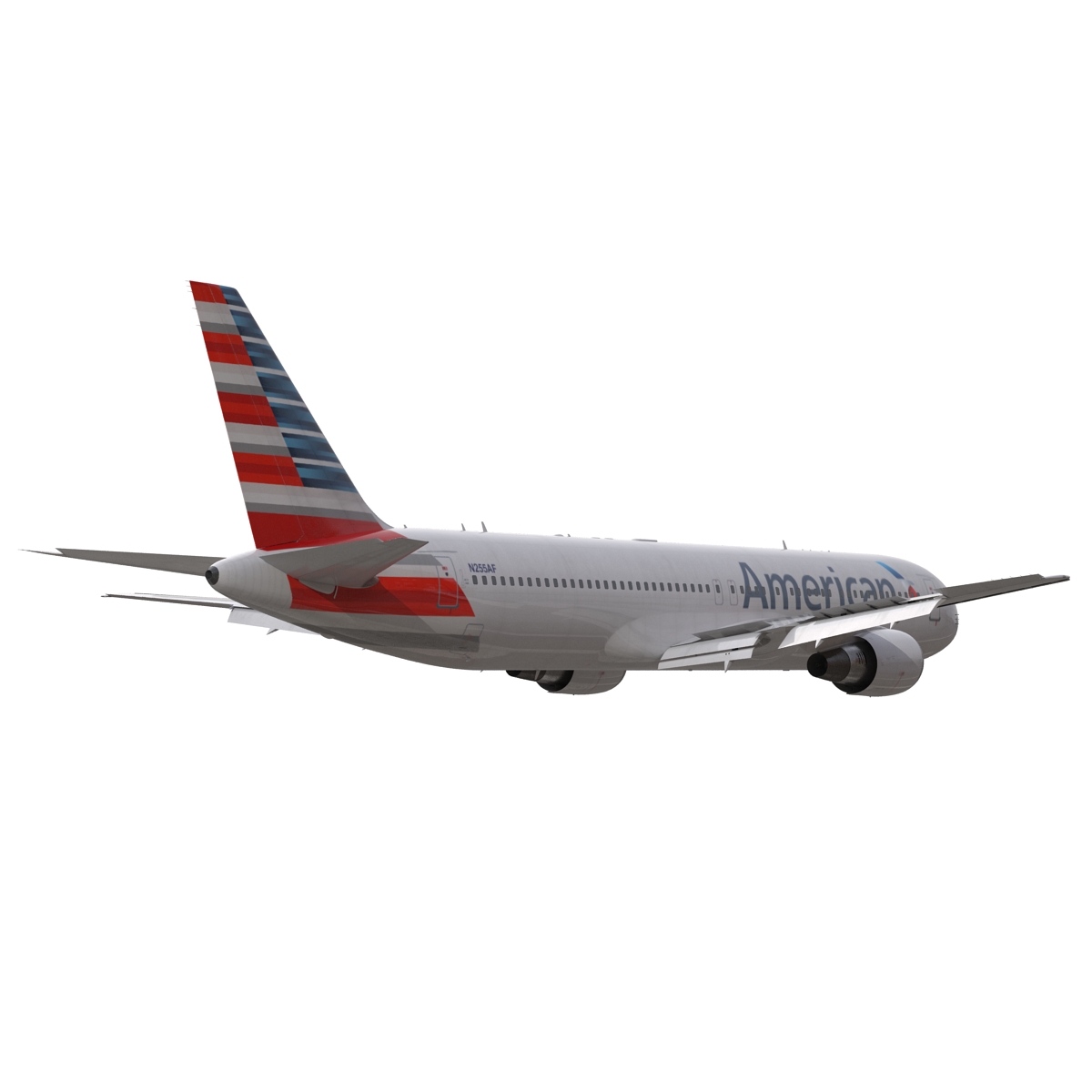 Boeing 767 300 American Airlines Rigged 3D model