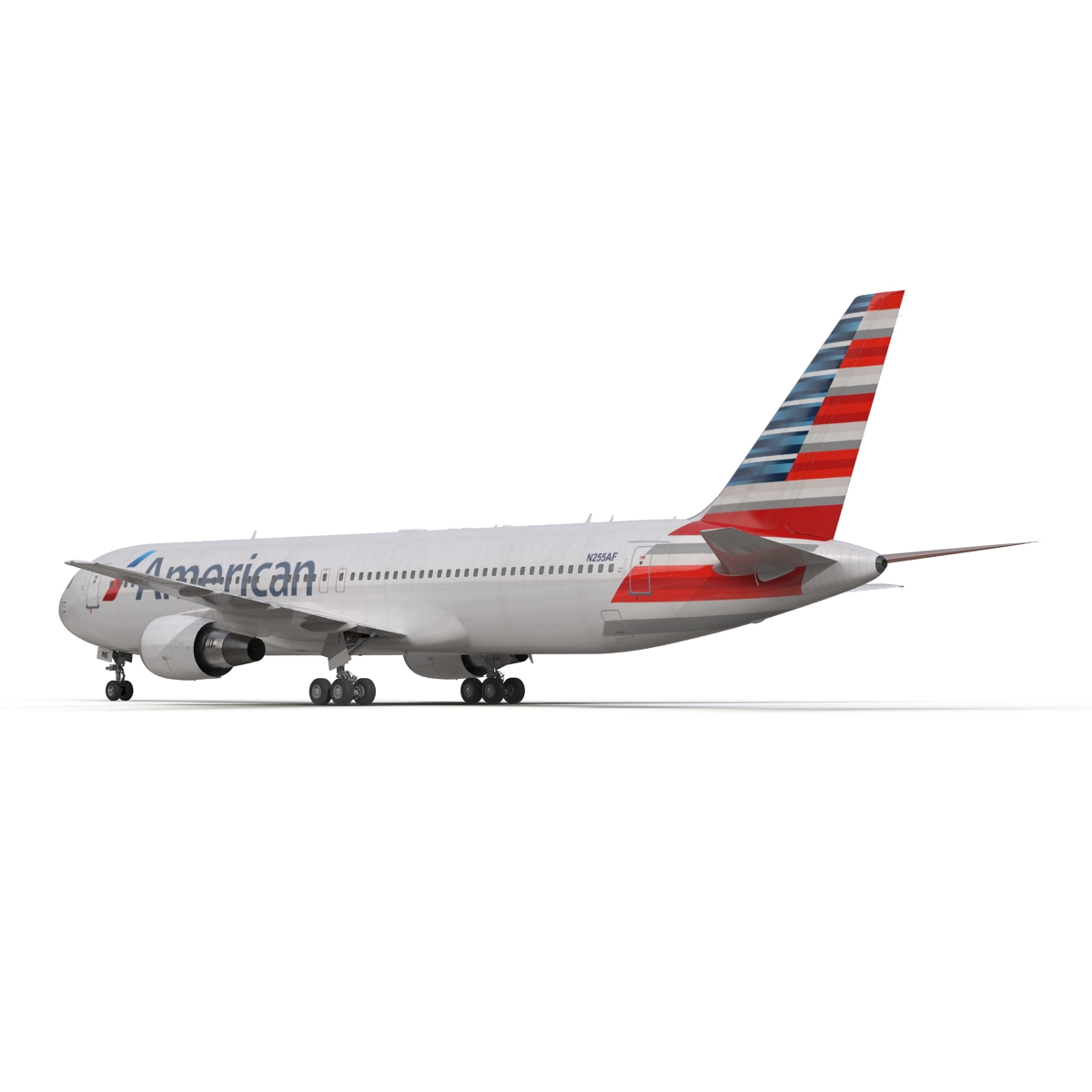 Boeing 767 300 American Airlines Rigged 3D model