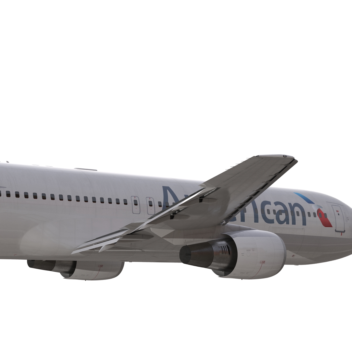 Boeing 767 300 American Airlines Rigged 3D model