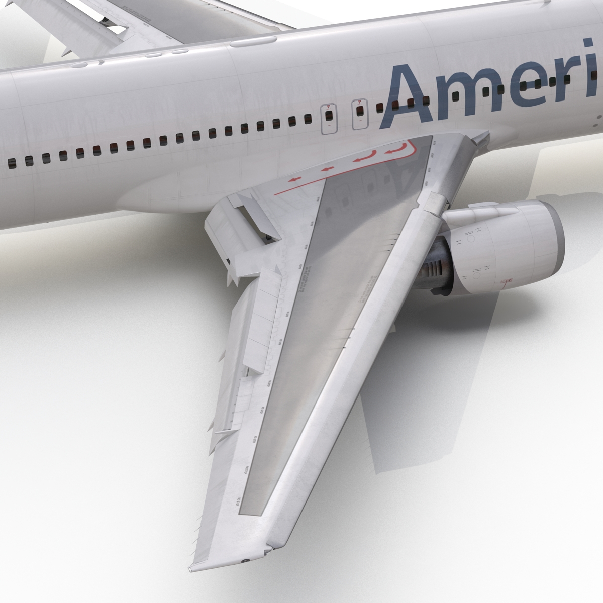 Boeing 767 300 American Airlines Rigged 3D model