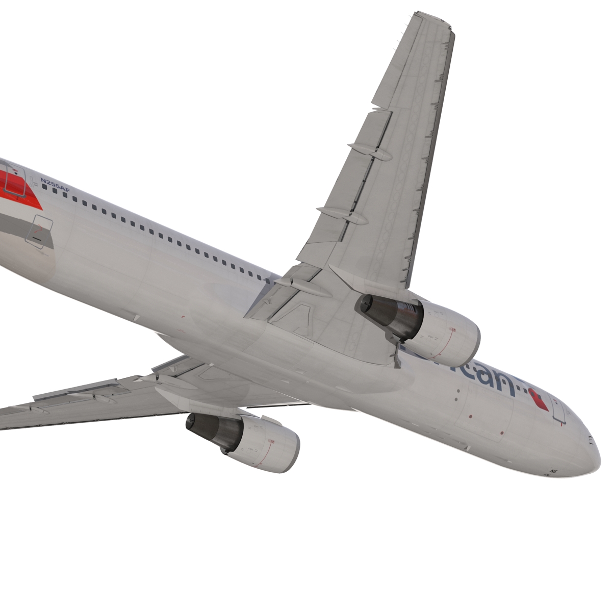 Boeing 767 300 American Airlines Rigged 3D model