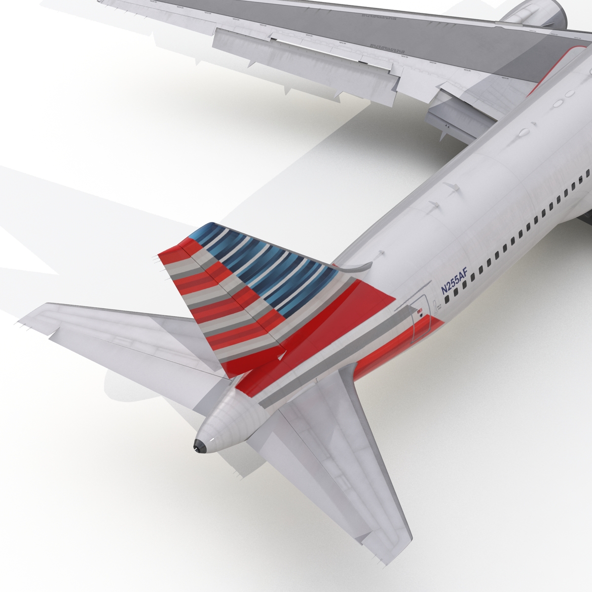 Boeing 767 300 American Airlines Rigged 3D model