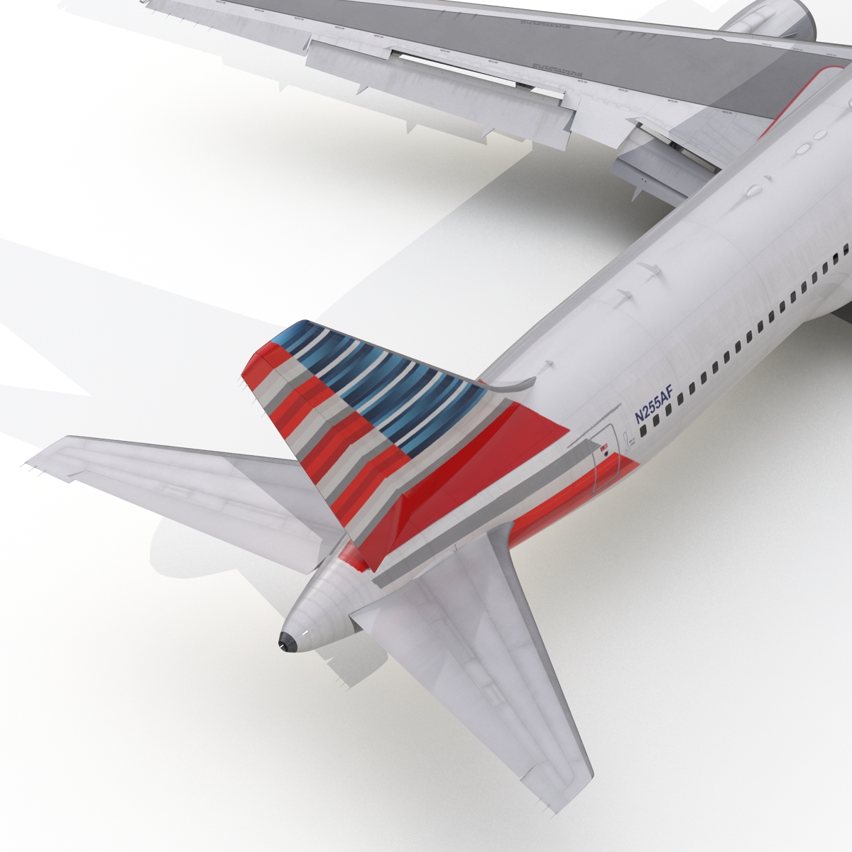 Boeing 767 300 American Airlines Rigged 3D model