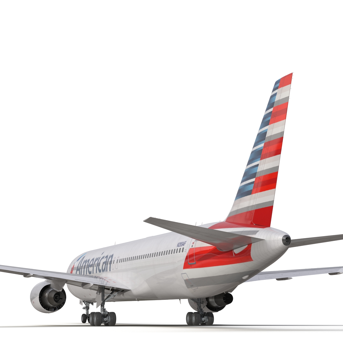 Boeing 767 300 American Airlines Rigged 3D model