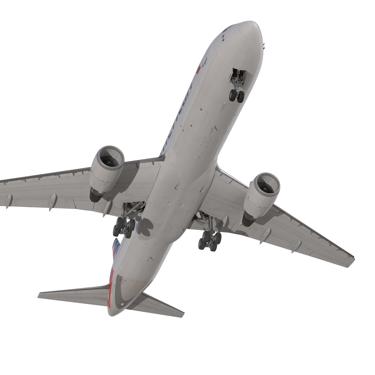 Boeing 767 300 American Airlines Rigged 3D model