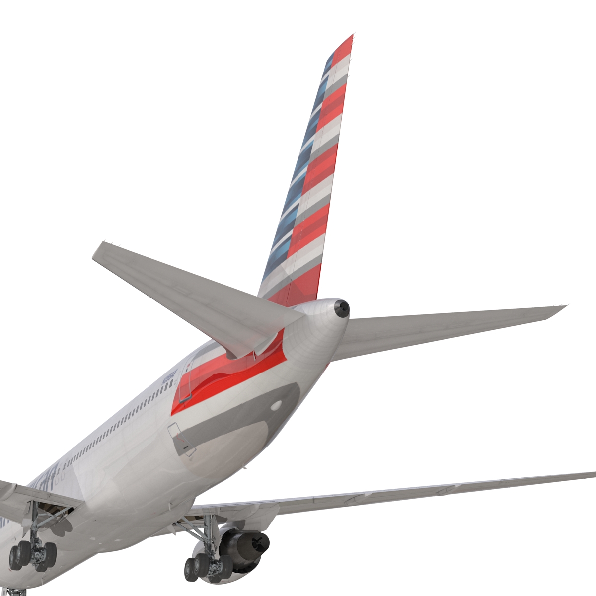 Boeing 767 300 American Airlines Rigged 3D model