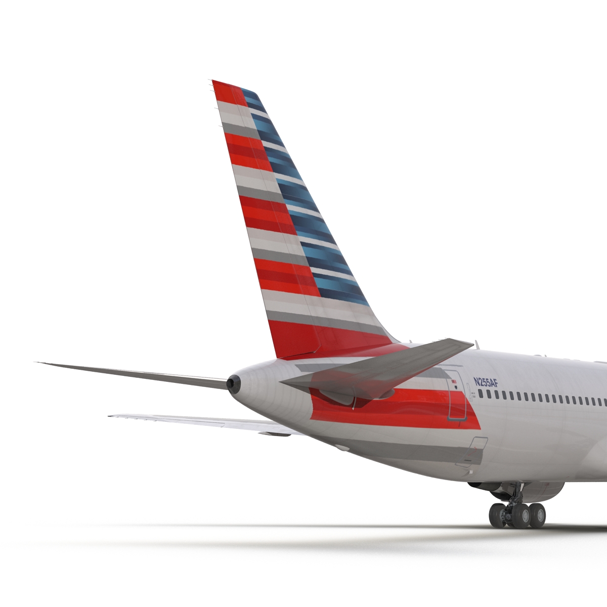 Boeing 767 300 American Airlines Rigged 3D model