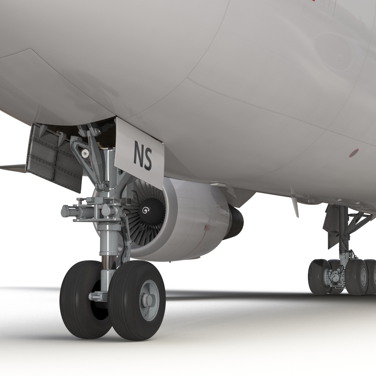 Boeing 767 300 American Airlines Rigged 3D model