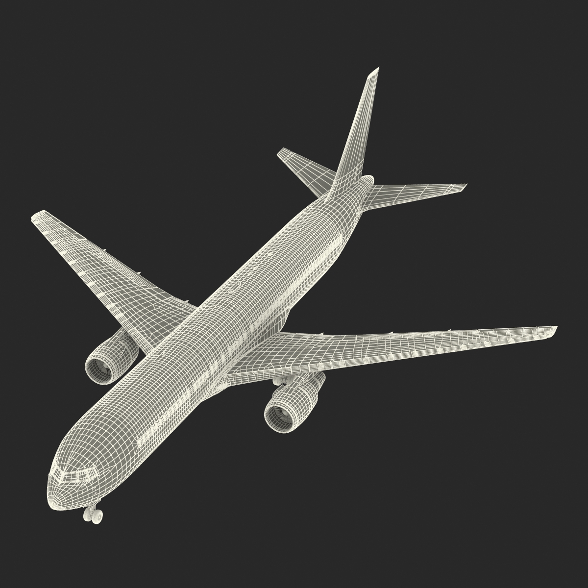 Boeing 767 300 American Airlines Rigged 3D model