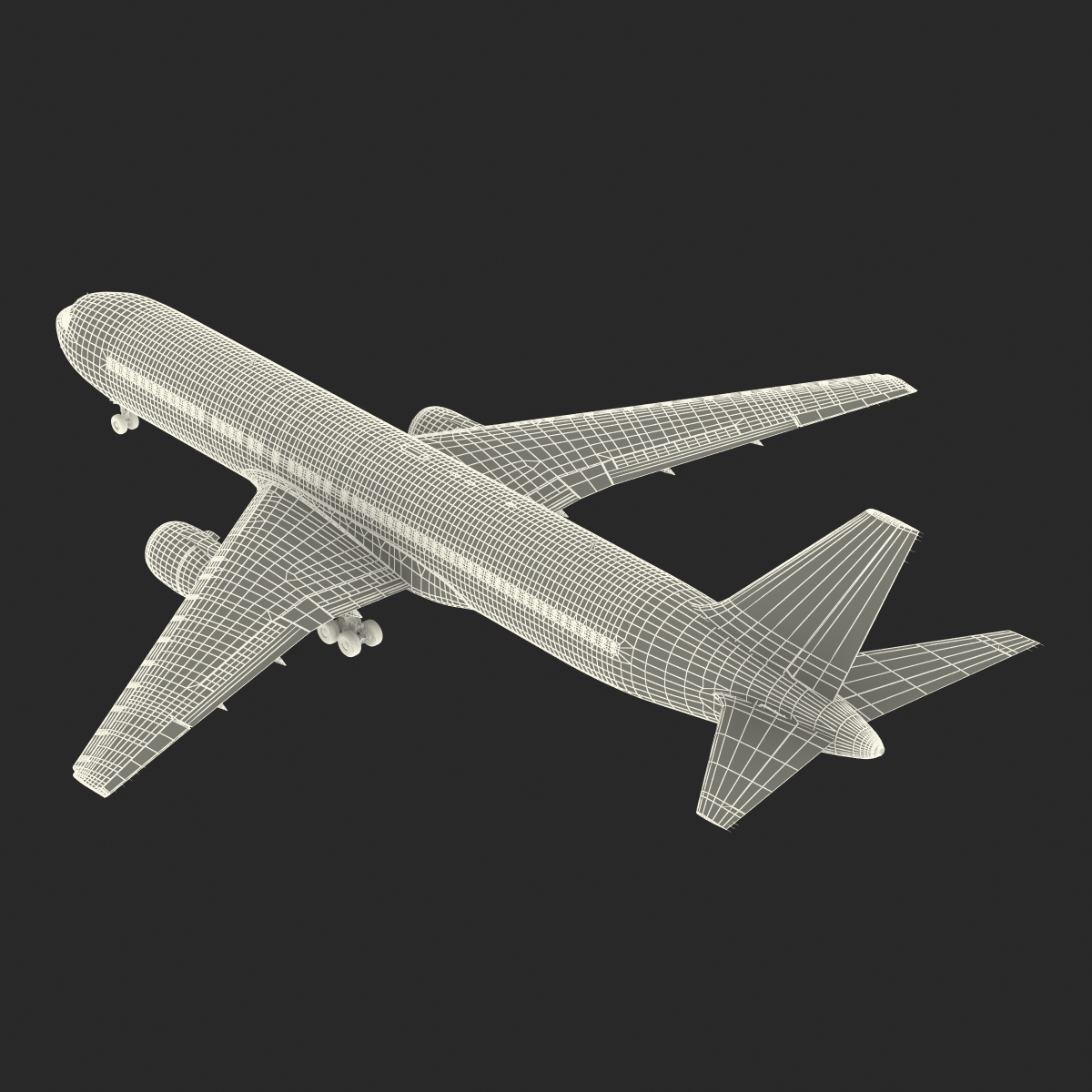 Boeing 767 300 American Airlines Rigged 3D model