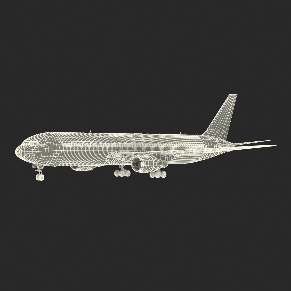 Boeing 767 300 American Airlines Rigged 3D model