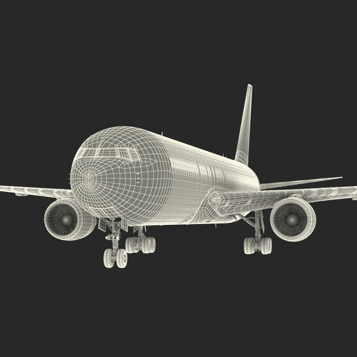 Boeing 767 300 American Airlines Rigged 3D model