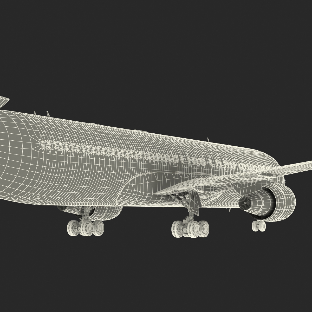 Boeing 767 300 American Airlines Rigged 3D model