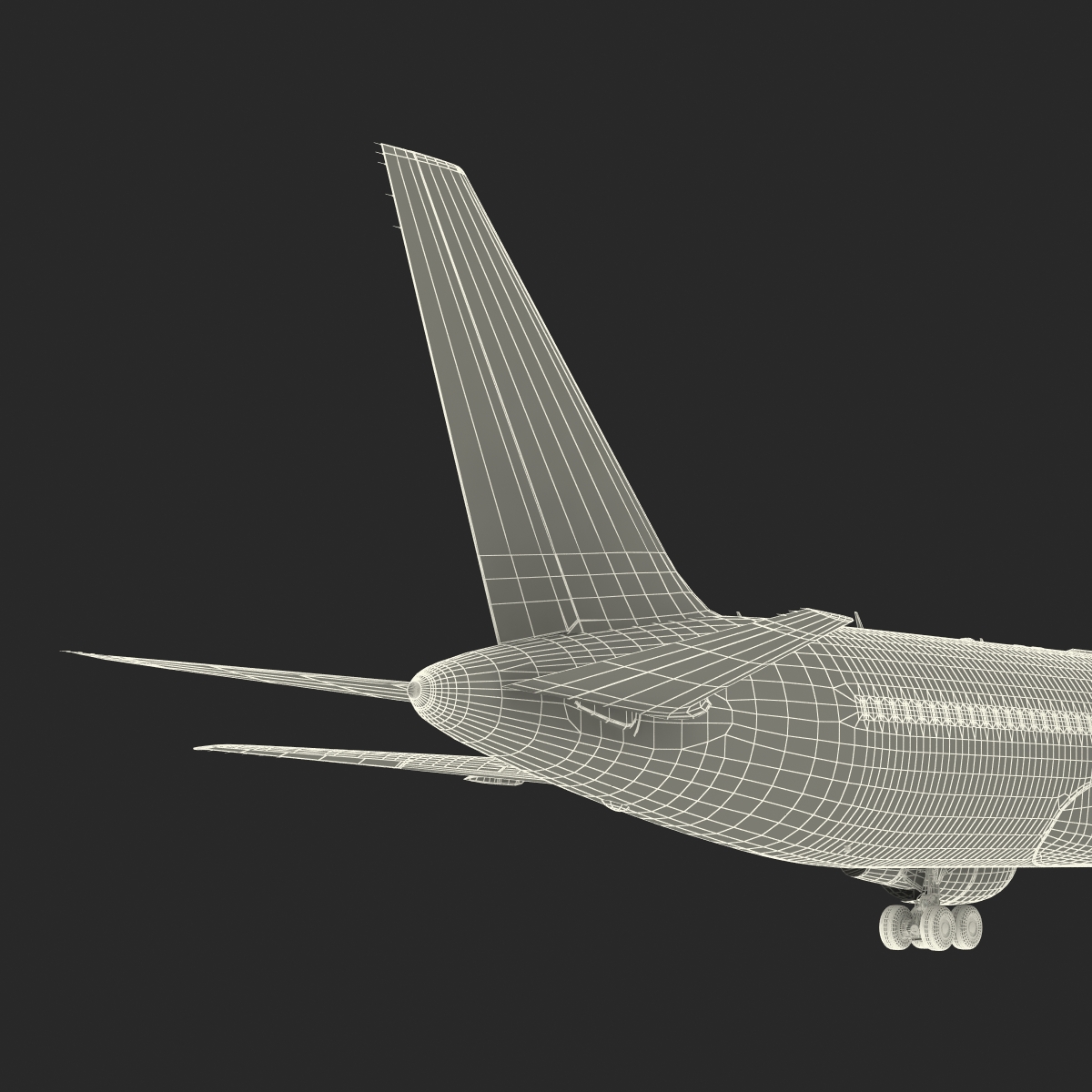 Boeing 767 300 American Airlines Rigged 3D model