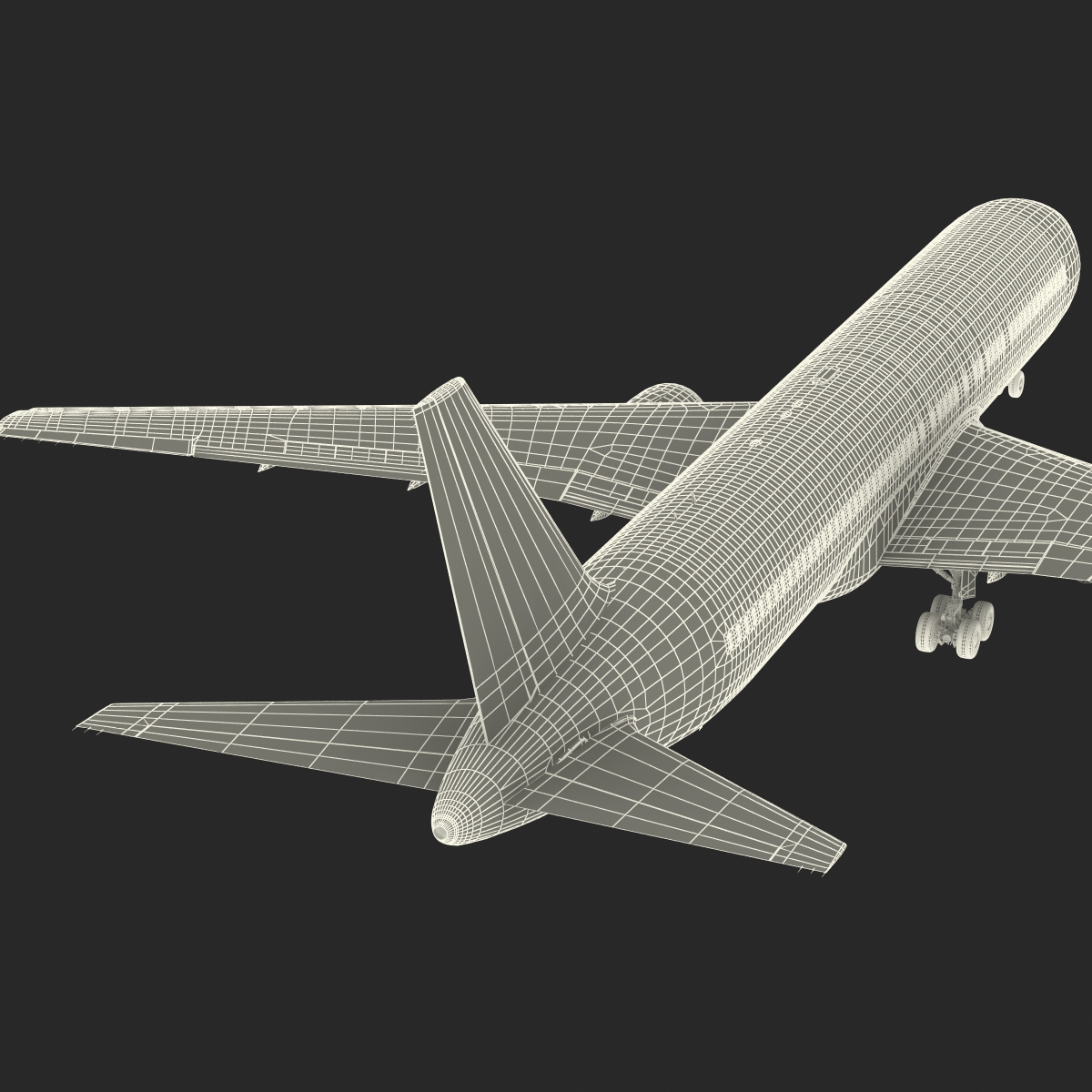 Boeing 767 300 American Airlines Rigged 3D model