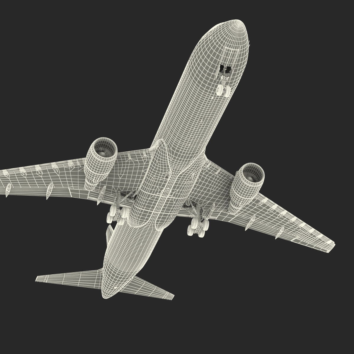 Boeing 767 300 American Airlines Rigged 3D model