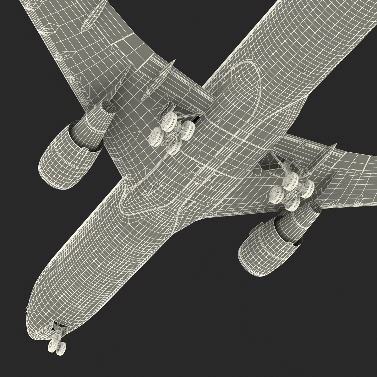 Boeing 767 300 American Airlines Rigged 3D model