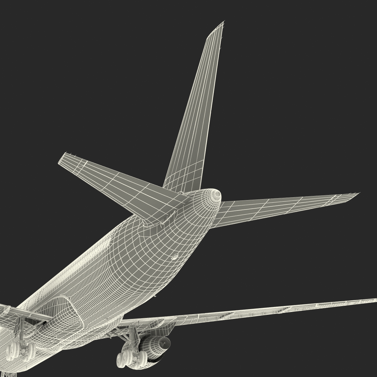 Boeing 767 300 American Airlines Rigged 3D model