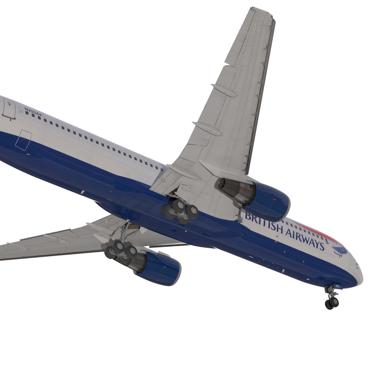 Boeing 767 300 British Airways Rigged 3D