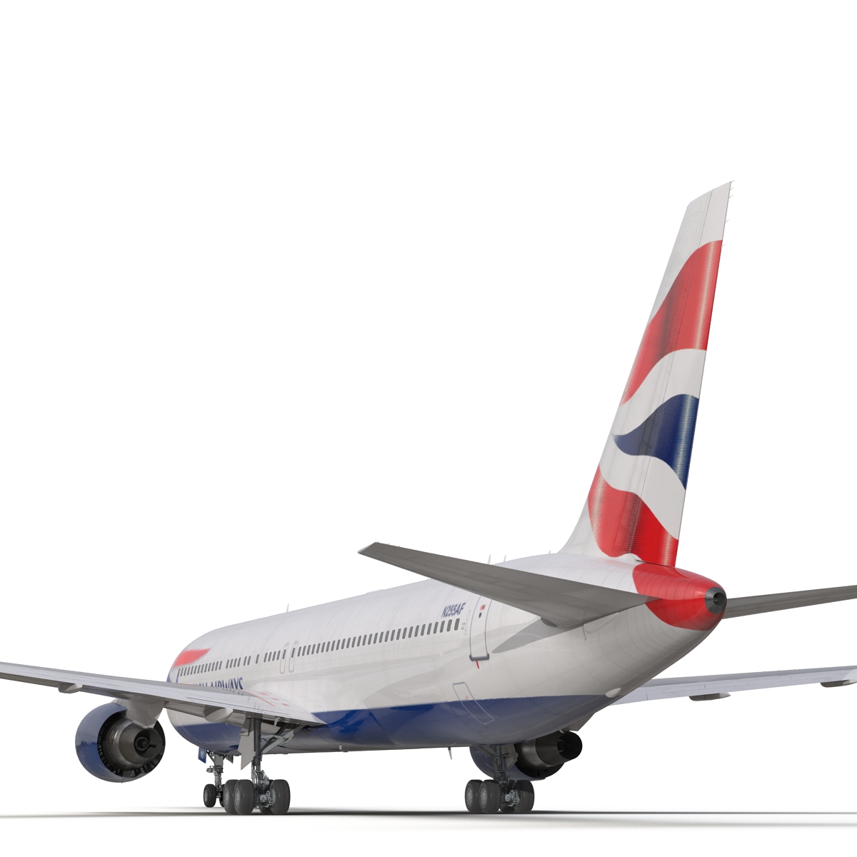 Boeing 767 300 British Airways Rigged 3D