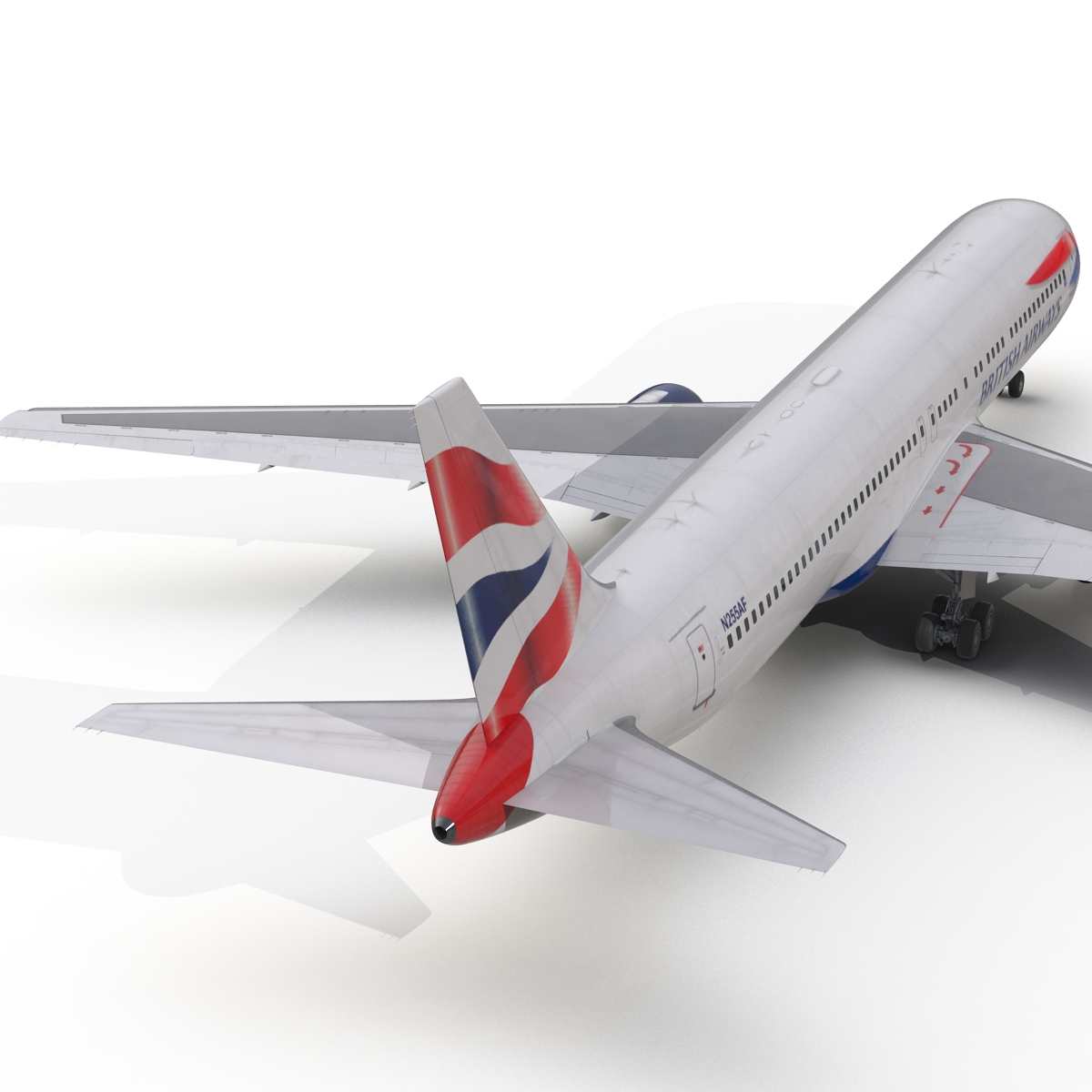 Boeing 767 300 British Airways Rigged 3D