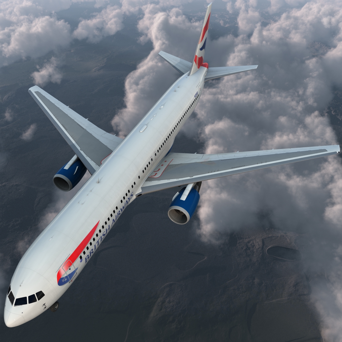 3D model Boeing 767 300 British Airways