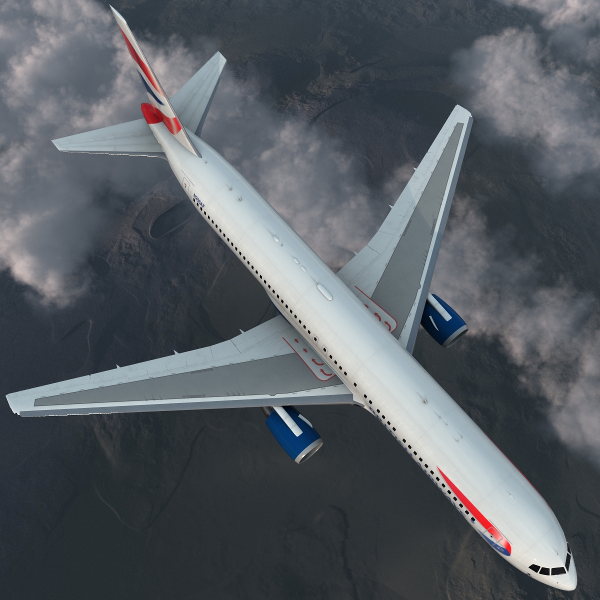 3D model Boeing 767 300 British Airways