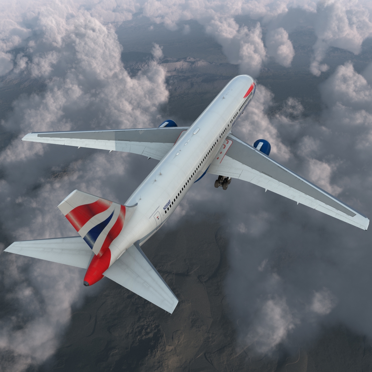 Boeing 767 300 British Airways Rigged 3D