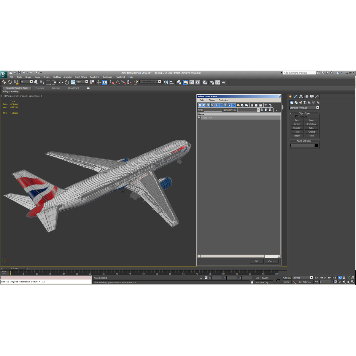 3D model Boeing 767 300 British Airways