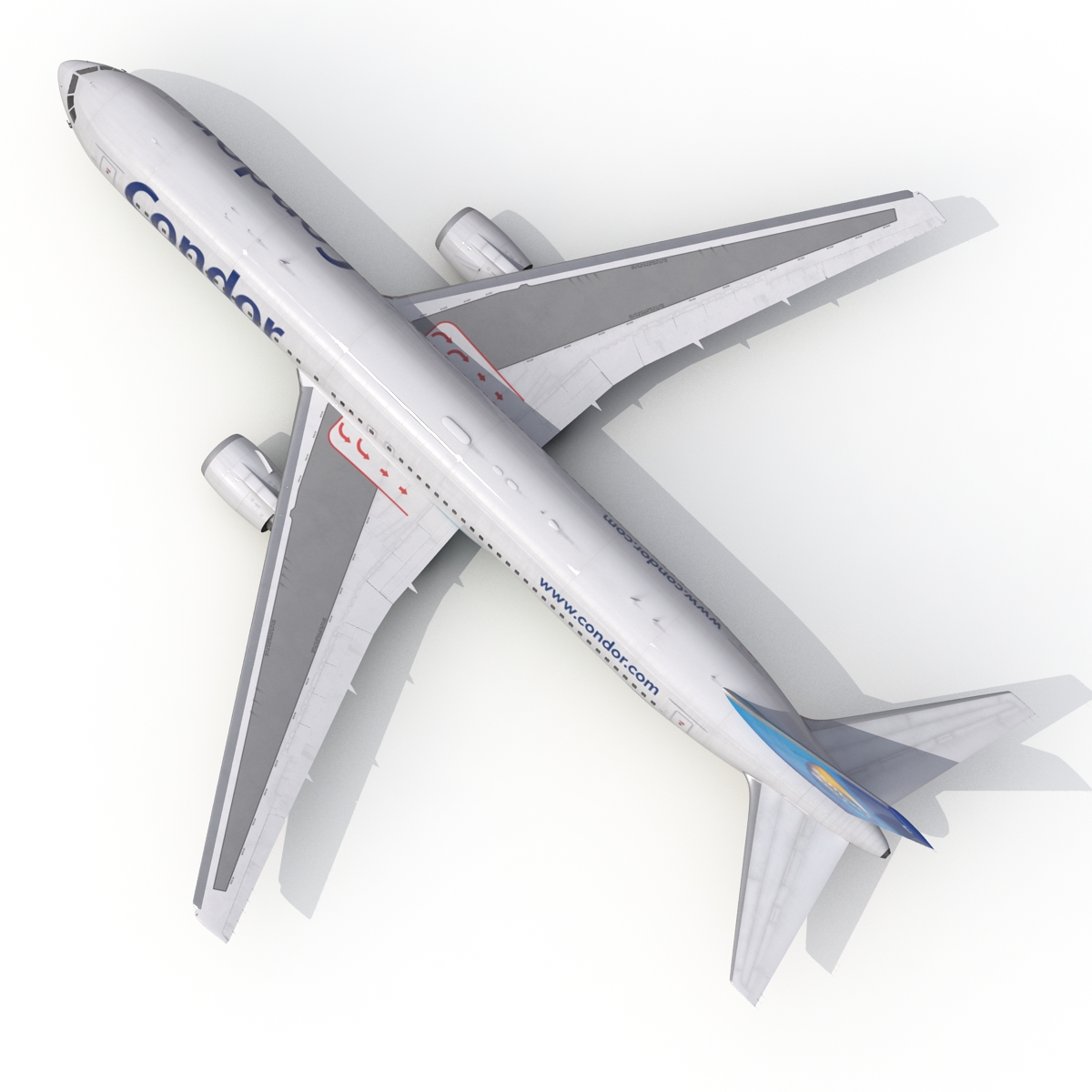 Boeing 767 300 Condor Flugdienst Rigged 3D model