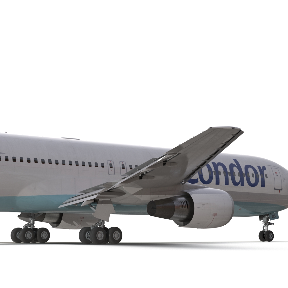 Boeing 767 300 Condor Flugdienst Rigged 3D model