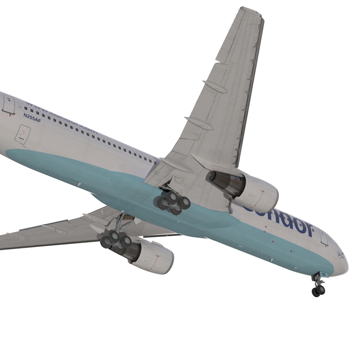 Boeing 767 300 Condor Flugdienst Rigged 3D model