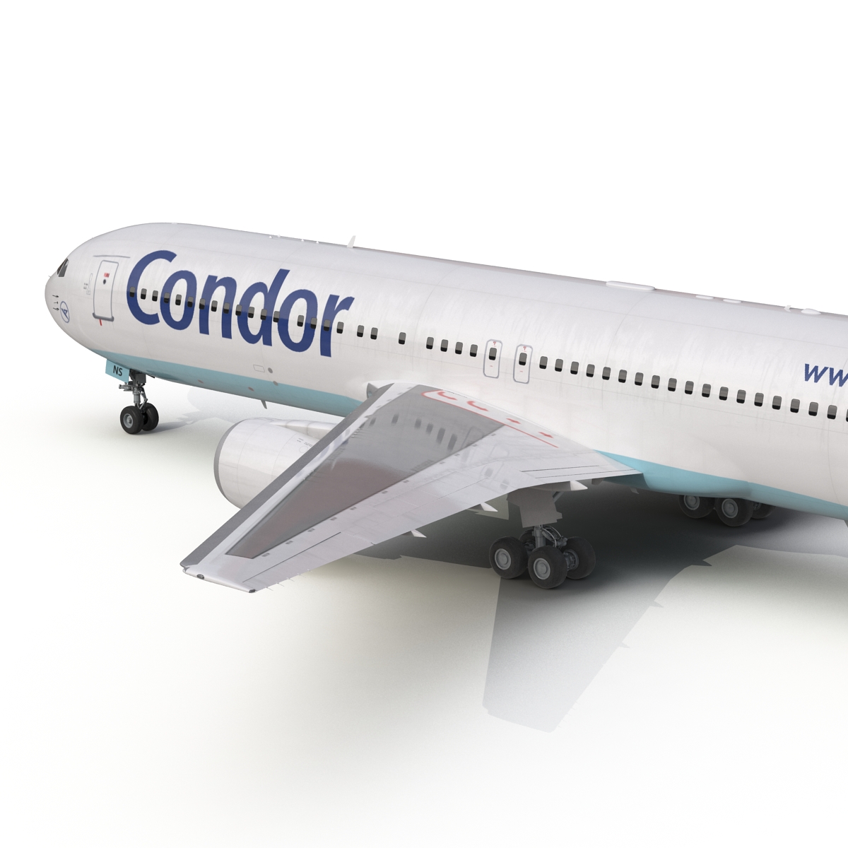 Boeing 767 300 Condor Flugdienst Rigged 3D model