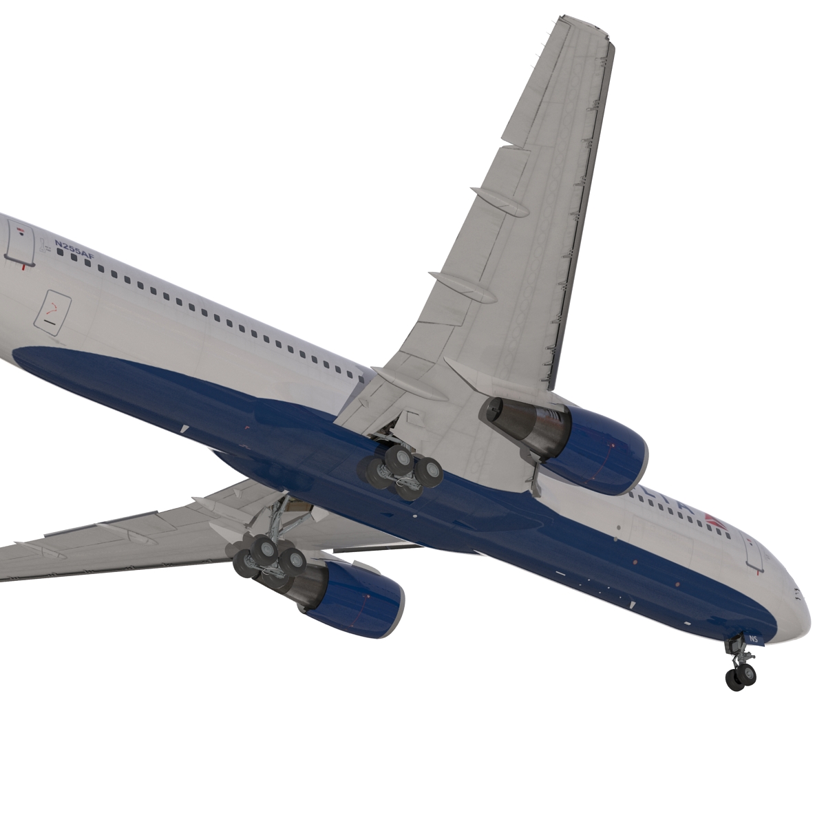 Boeing 767 300 Delta Air Lines Rigged 3D