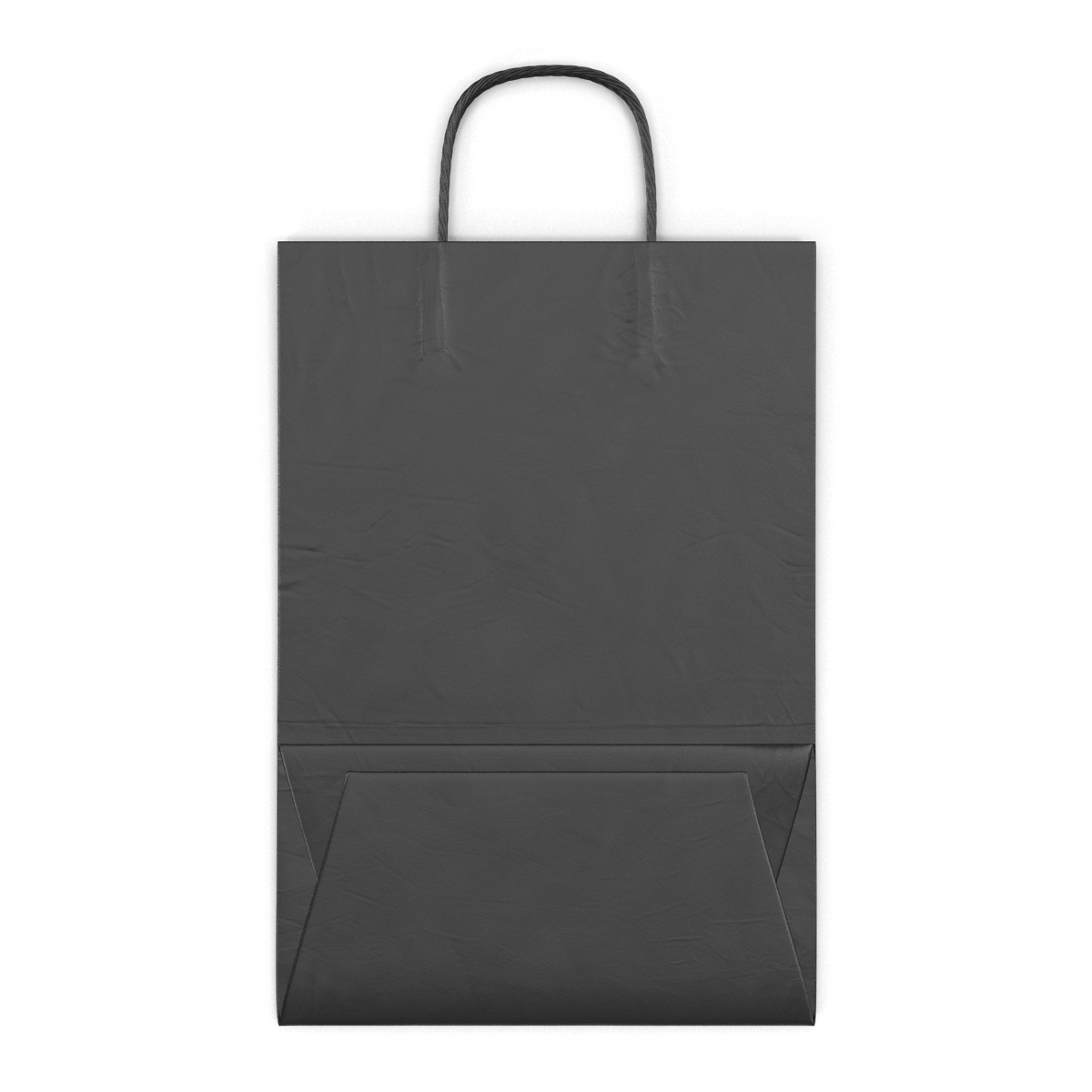 3D model To Go Bag with Handles Black Folded