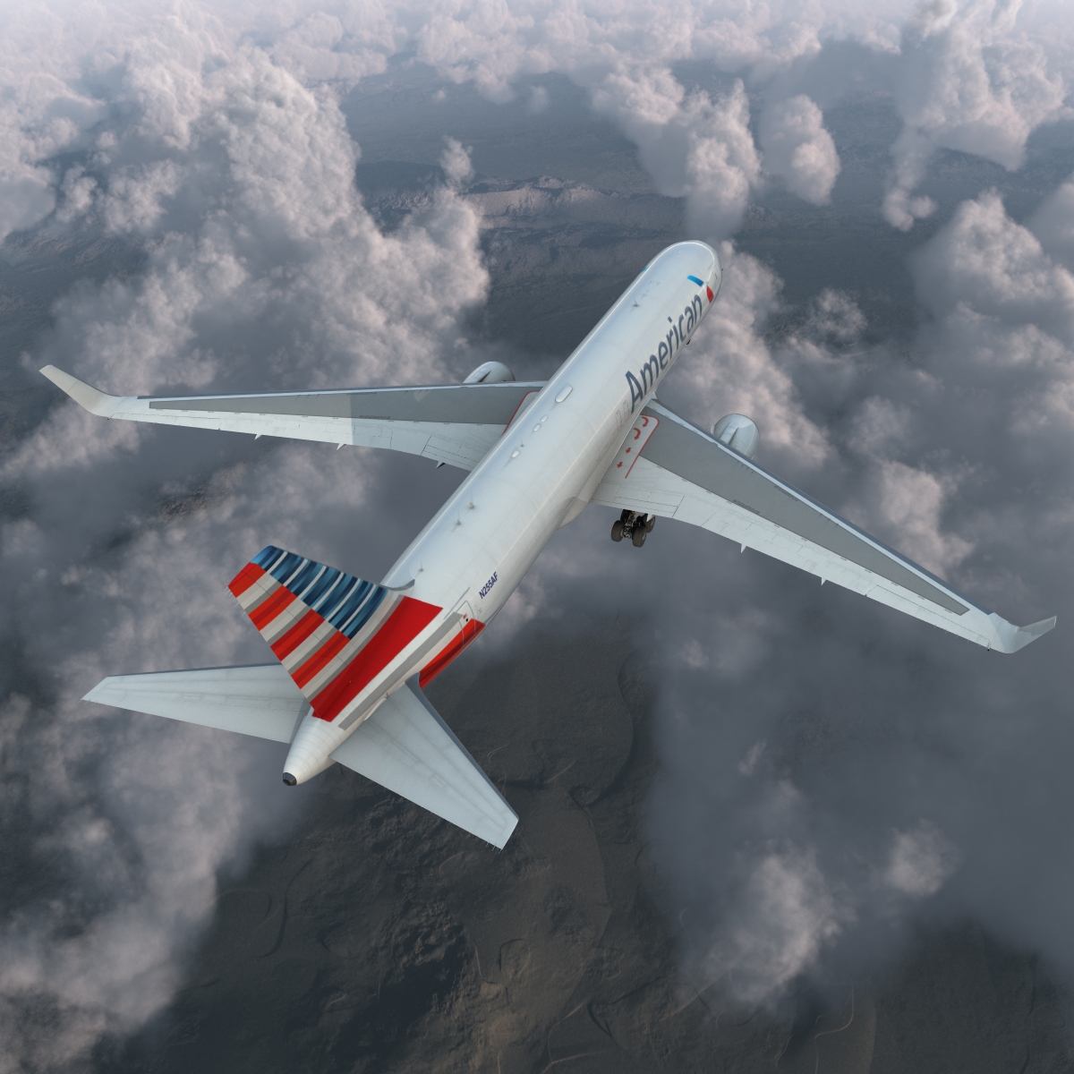 3D model Boeing 767 300F American Airlines Rigged