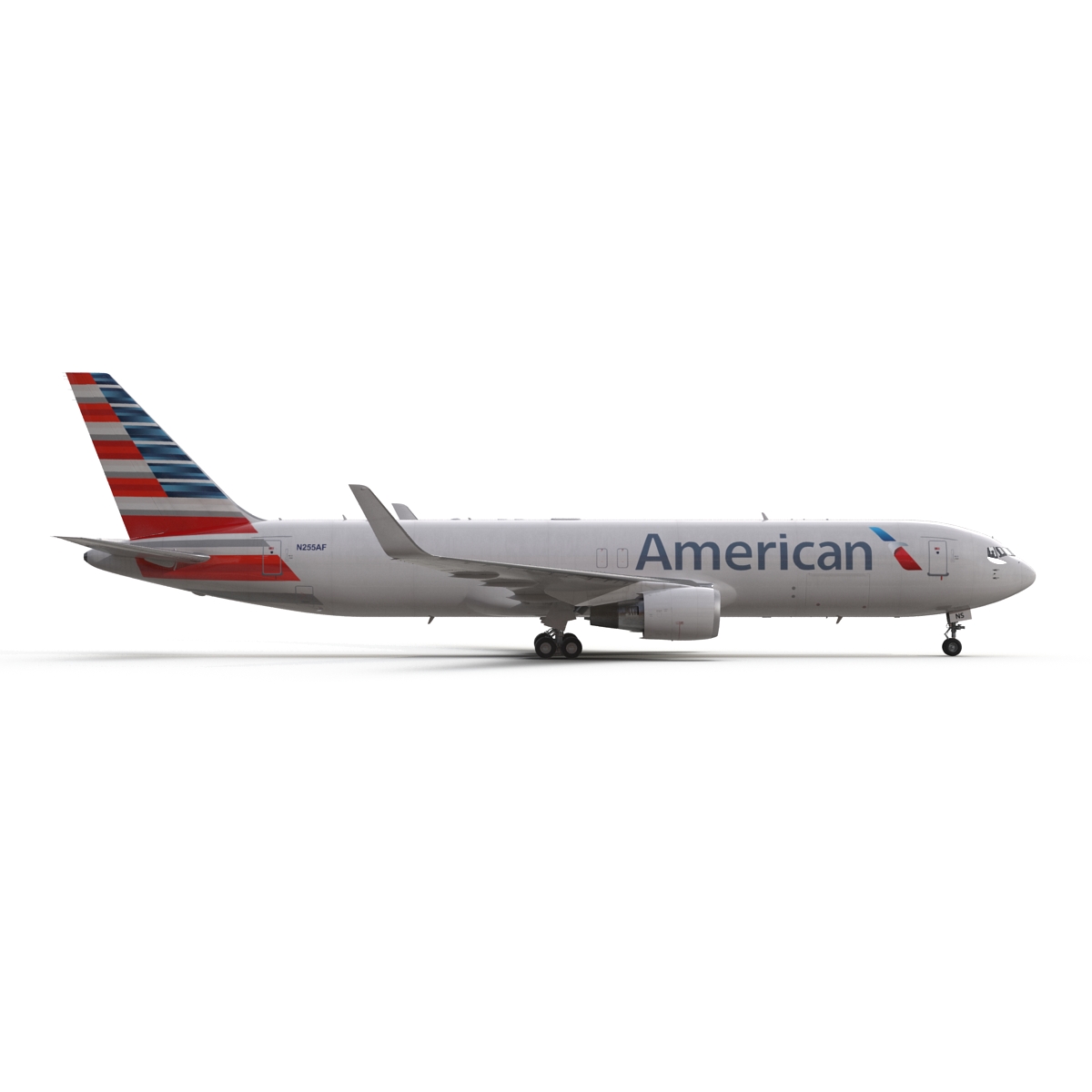 3D model Boeing 767 300F American Airlines Rigged