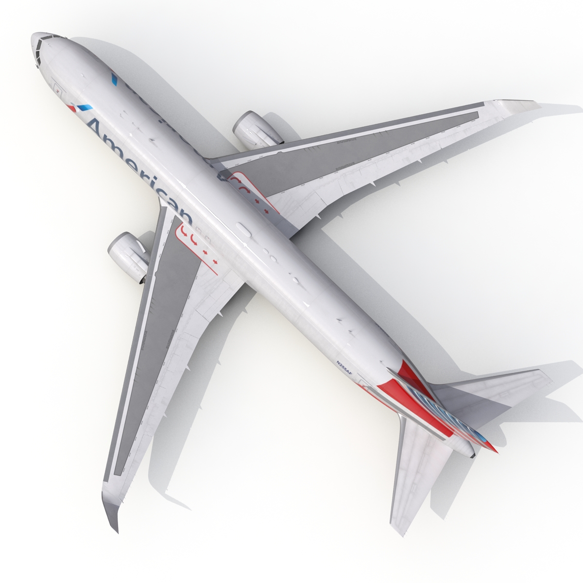 3D model Boeing 767 300F American Airlines Rigged