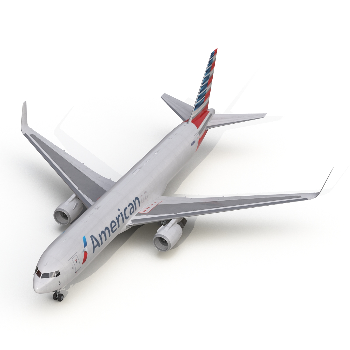 3D model Boeing 767 300F American Airlines Rigged