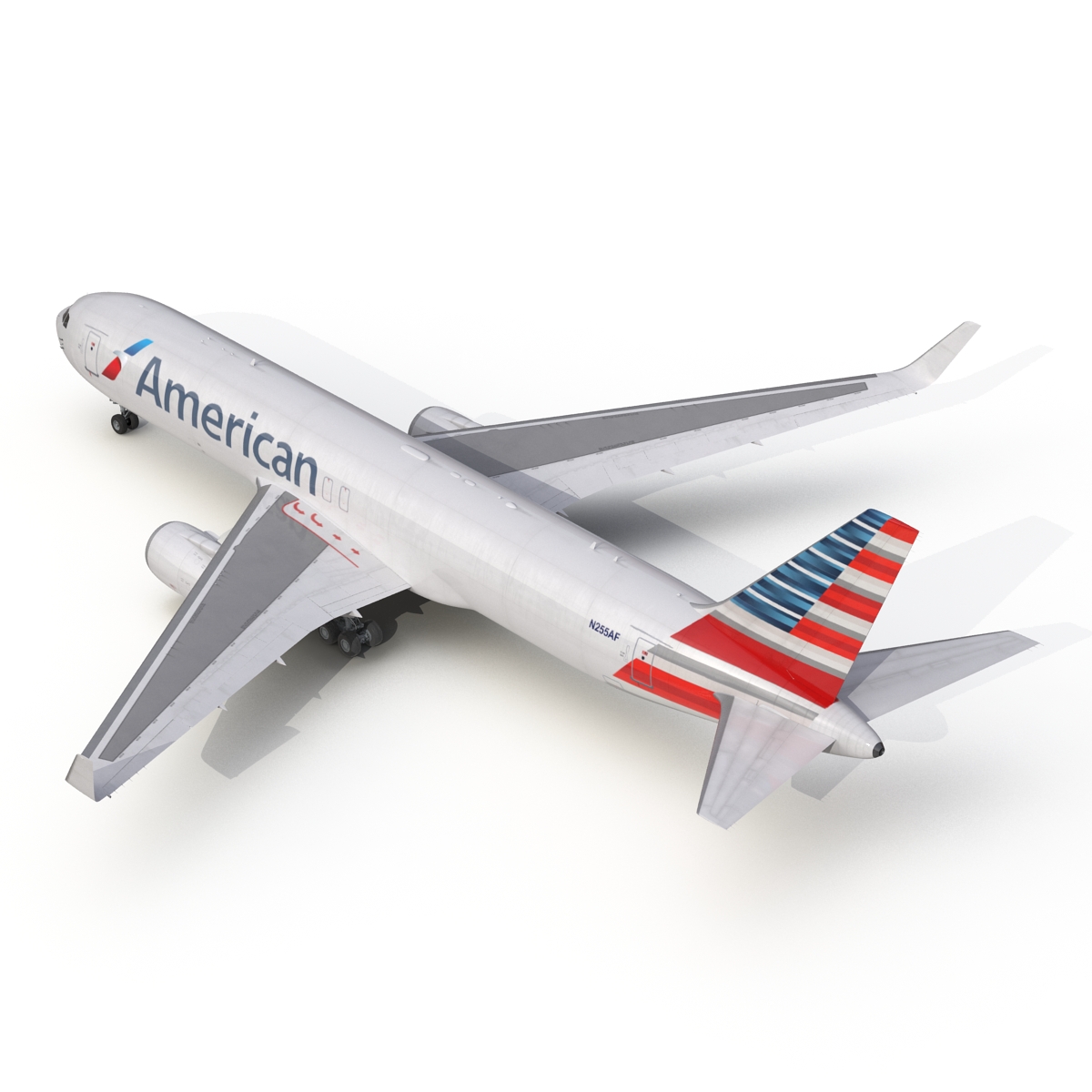 3D model Boeing 767 300F American Airlines Rigged