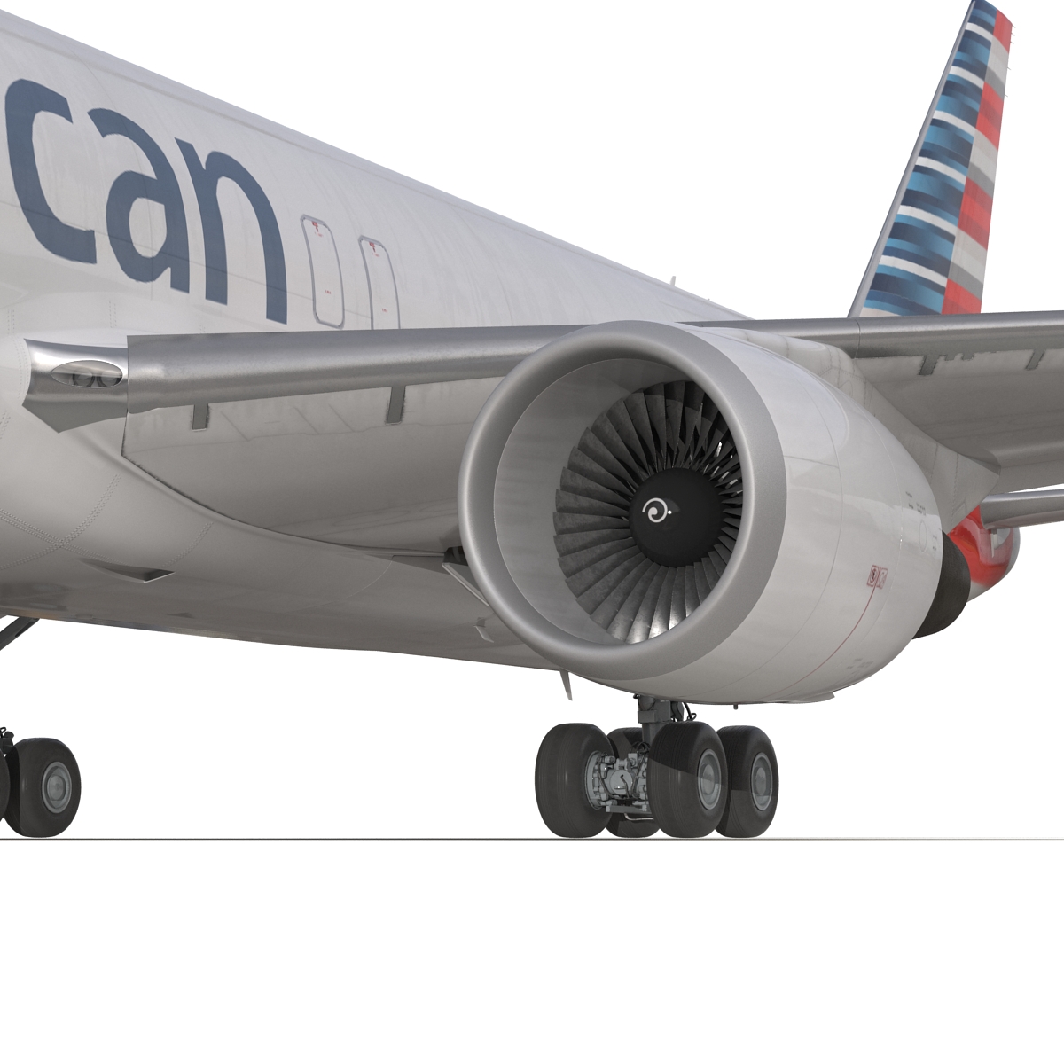 3D model Boeing 767 300F American Airlines Rigged