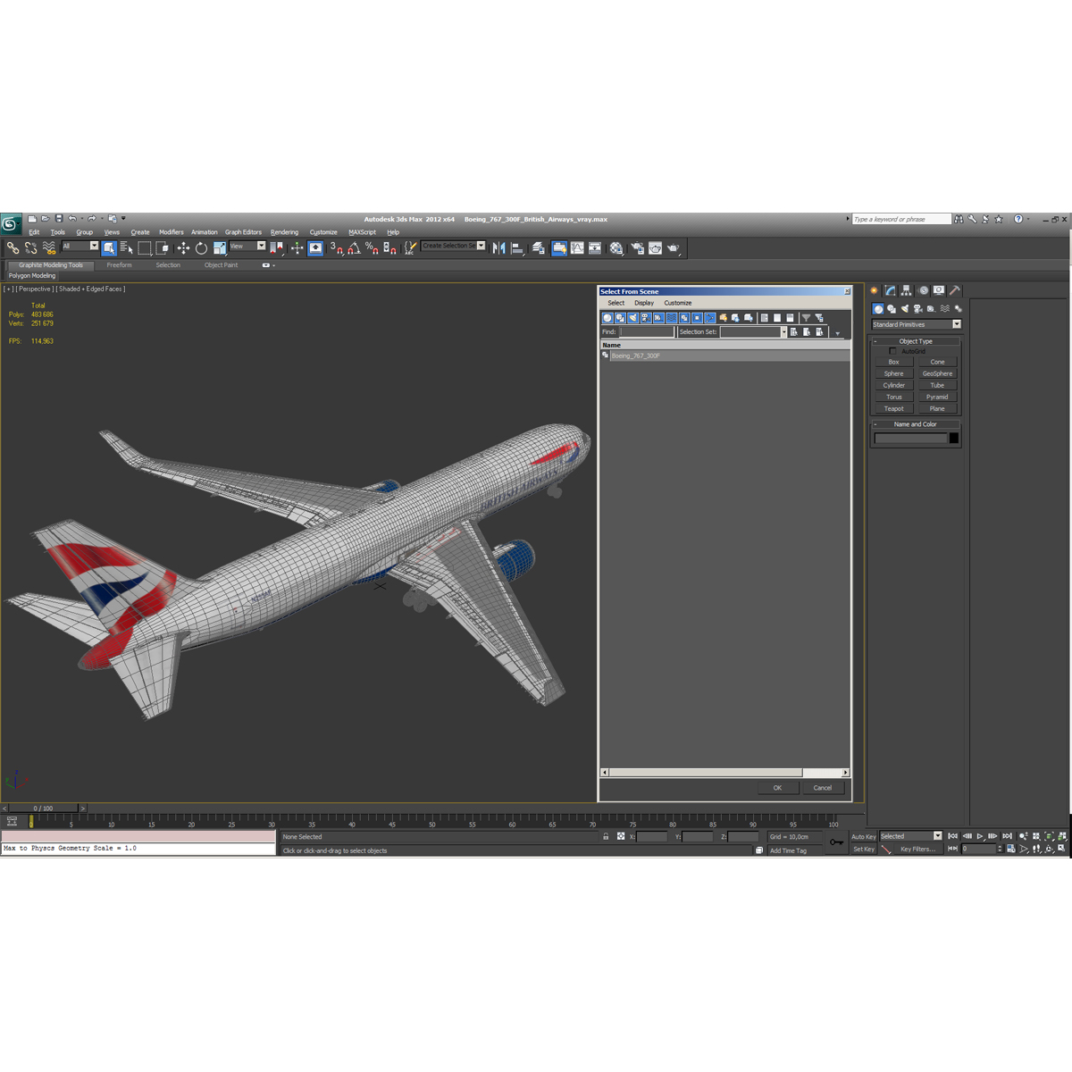 3D Boeing 767 300F British Airways