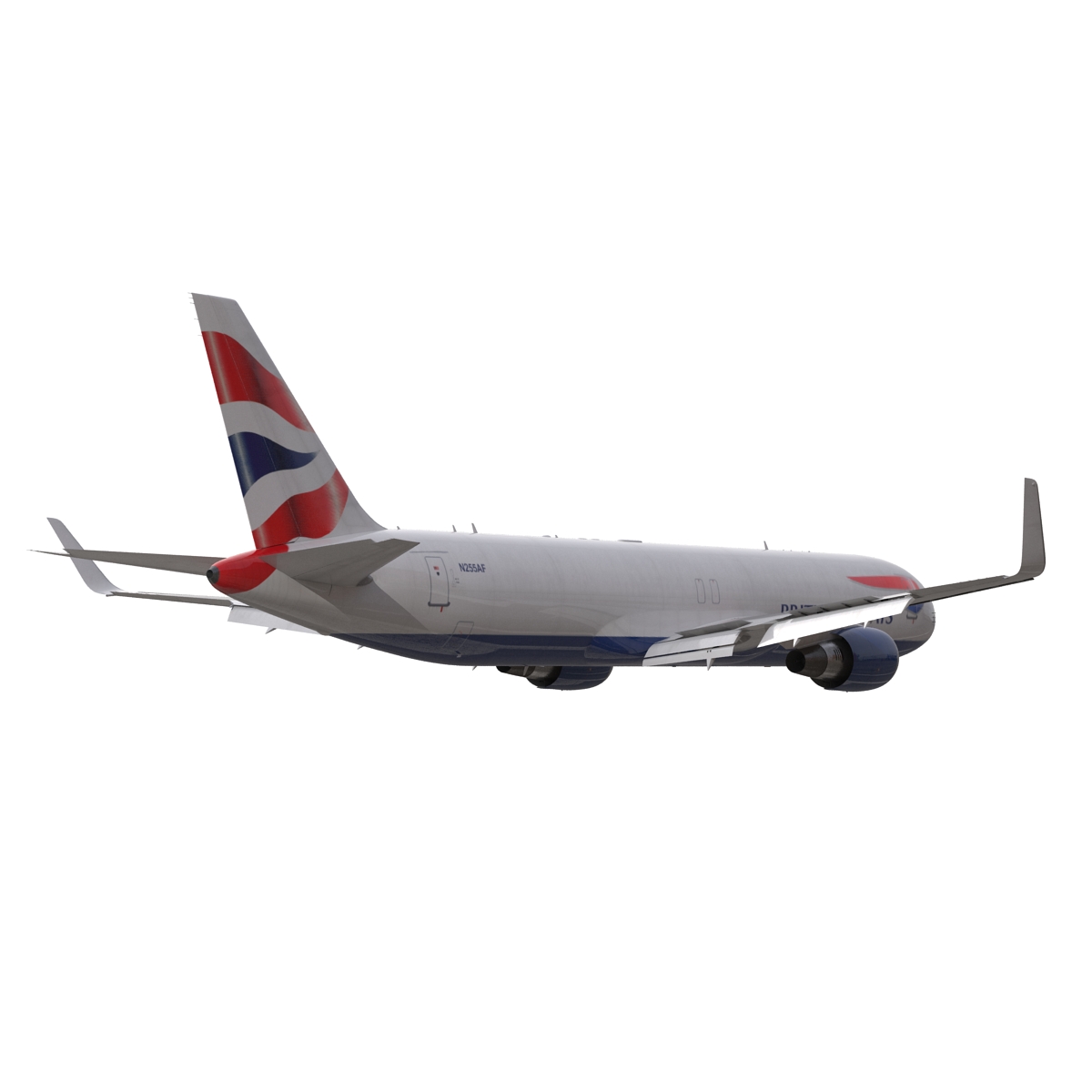 3D Boeing 767 300F British Airways Rigged model