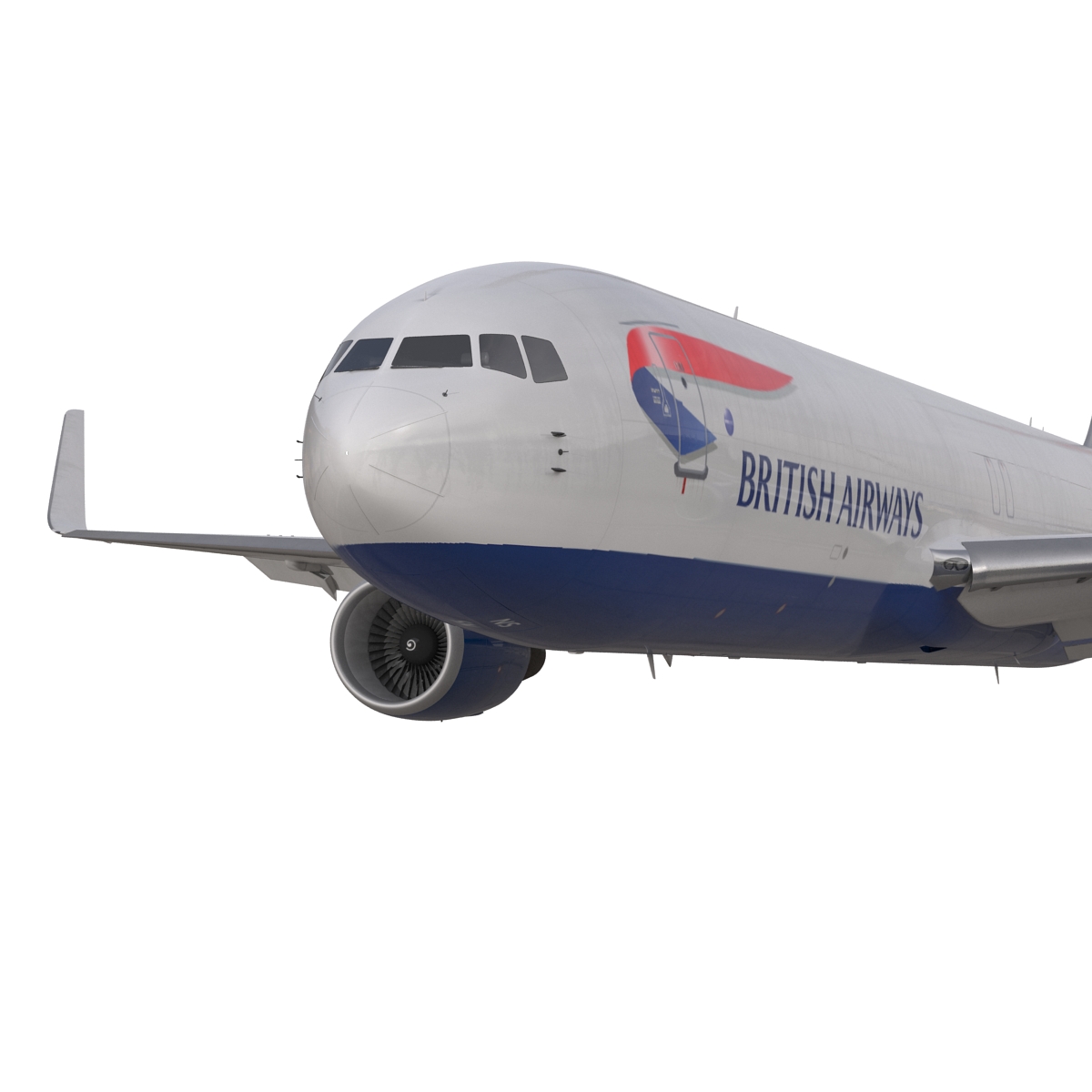 3D Boeing 767 300F British Airways Rigged model