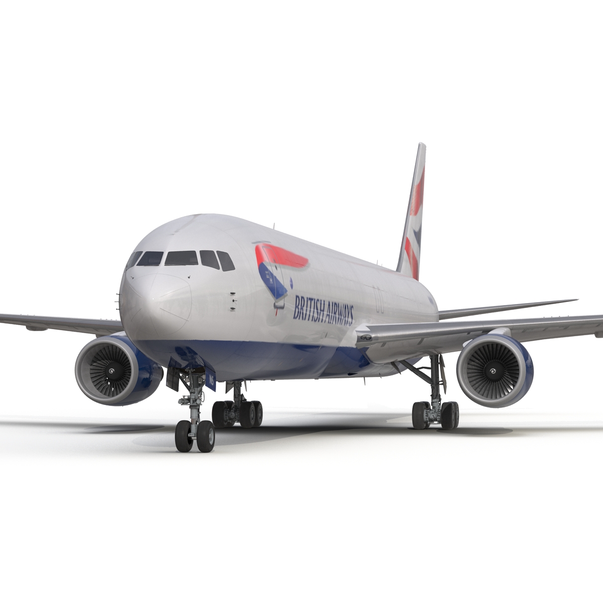 3D Boeing 767 300F British Airways Rigged model